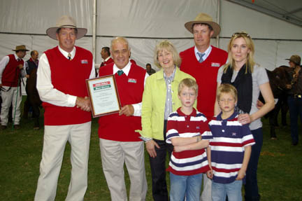 The Wilson family celebrate Alan's life membership at Royal Adelaide Show 2011
